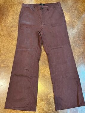 Brass Clothing Wide-Leg Pant in Deep Burgundy Size 14